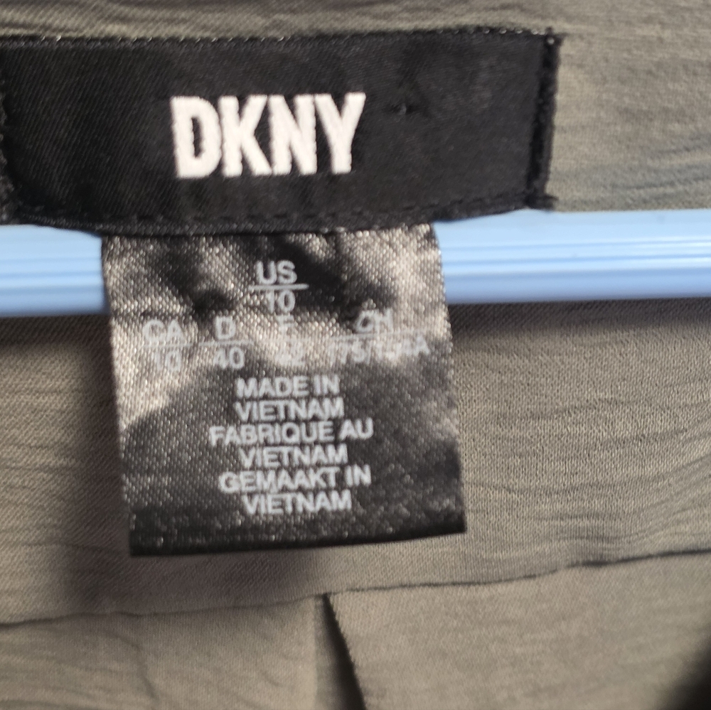Dkny Olive Green Button Down Dress - Picture 2 of 4
